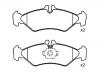 Bremsbelagsatz, Scheibenbremse Brake Pad Set:003 420 64 20